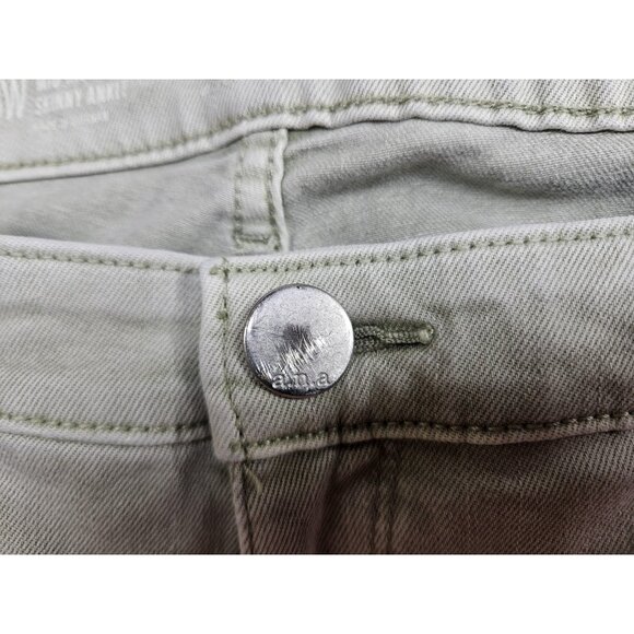 (3/$35) a.n.a Jeans Womens 18W Sage Green Mid-Rise Skinny Ankle Plus Size Denim - Picture 5 of 11